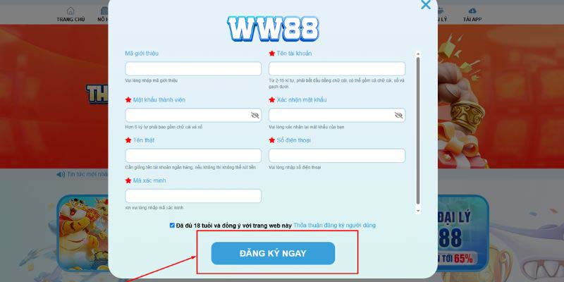 Các bước chi tiết để bạn đăng ký WW88 một cách dễ dàng và an toàn